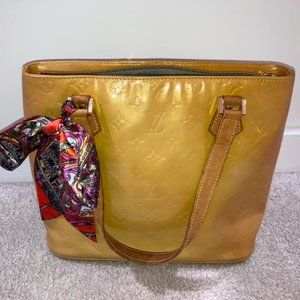 Vintage Louis Vuitton Houston Vernis Yellow Monogram Tote Bag